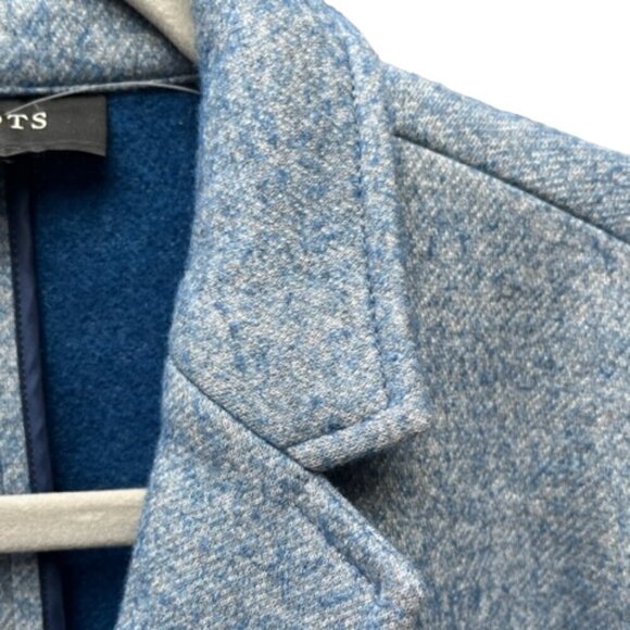 Talbots Womens Blue Heather Wool Blend Equestrian 3 Button Blazer Jacket Plus 14 - Picture 8 of 16